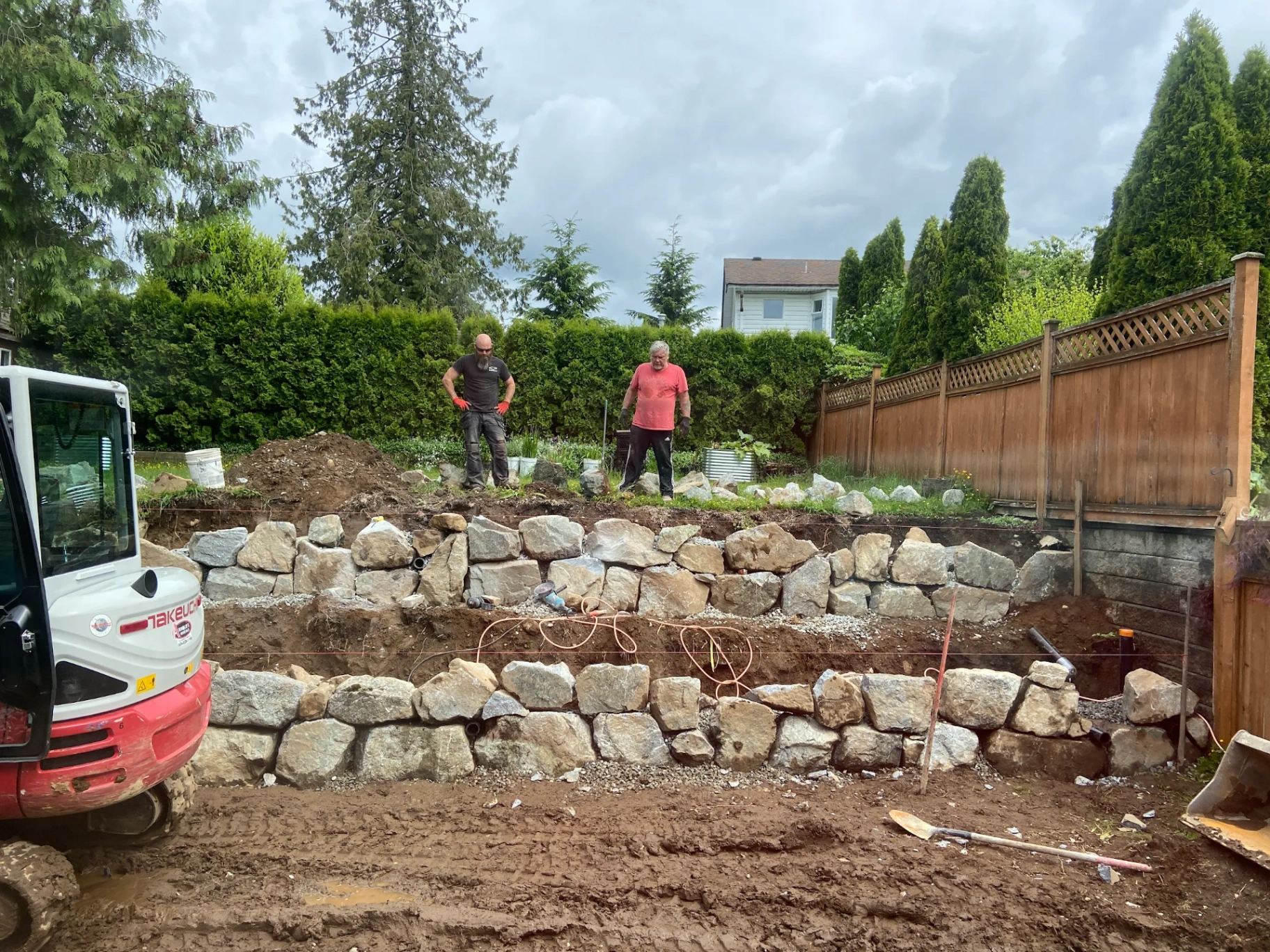 Flagstone patio and walkway installation in Langley BC