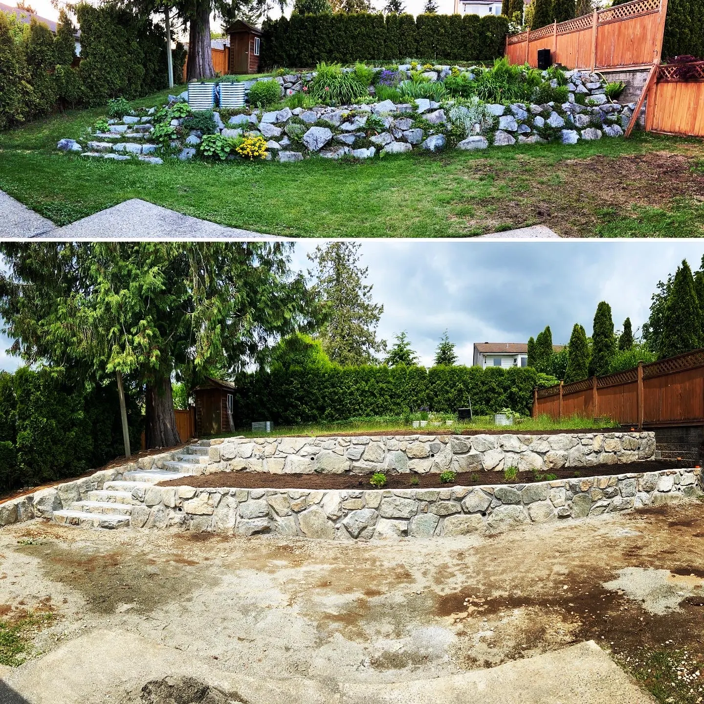 Stone pathway, steps and hardscape in Mission BC